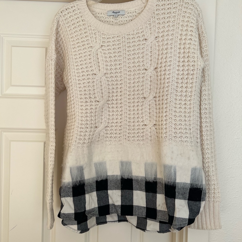 Madewell Cream Flannel Sweater